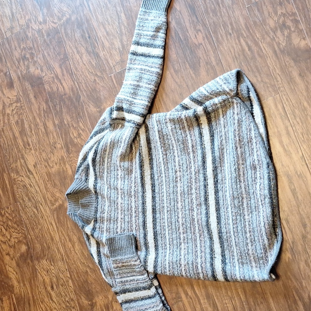 American eagle mock neck fair isle style sweater